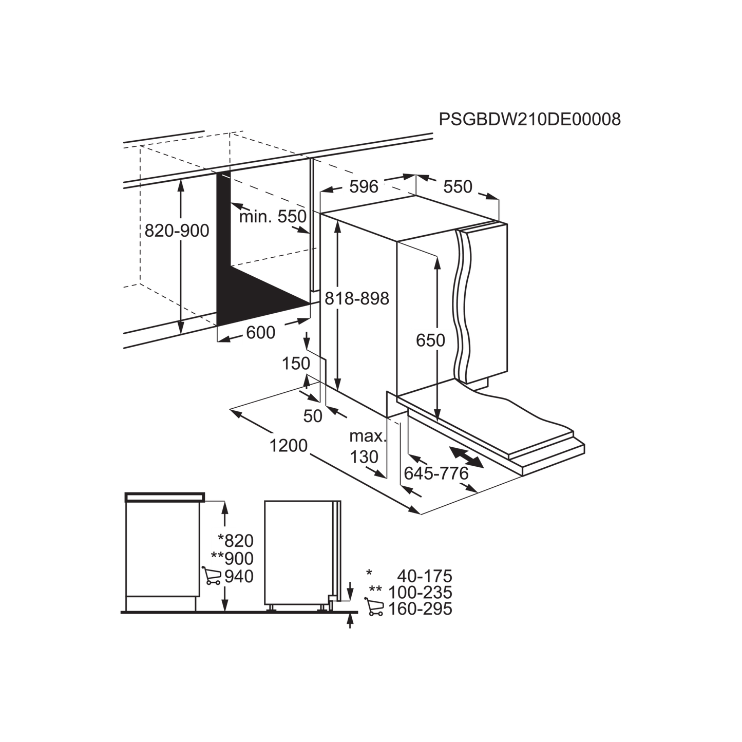 AEG FSS53637Z 6000 Series Integrated Full Size Dishwasher