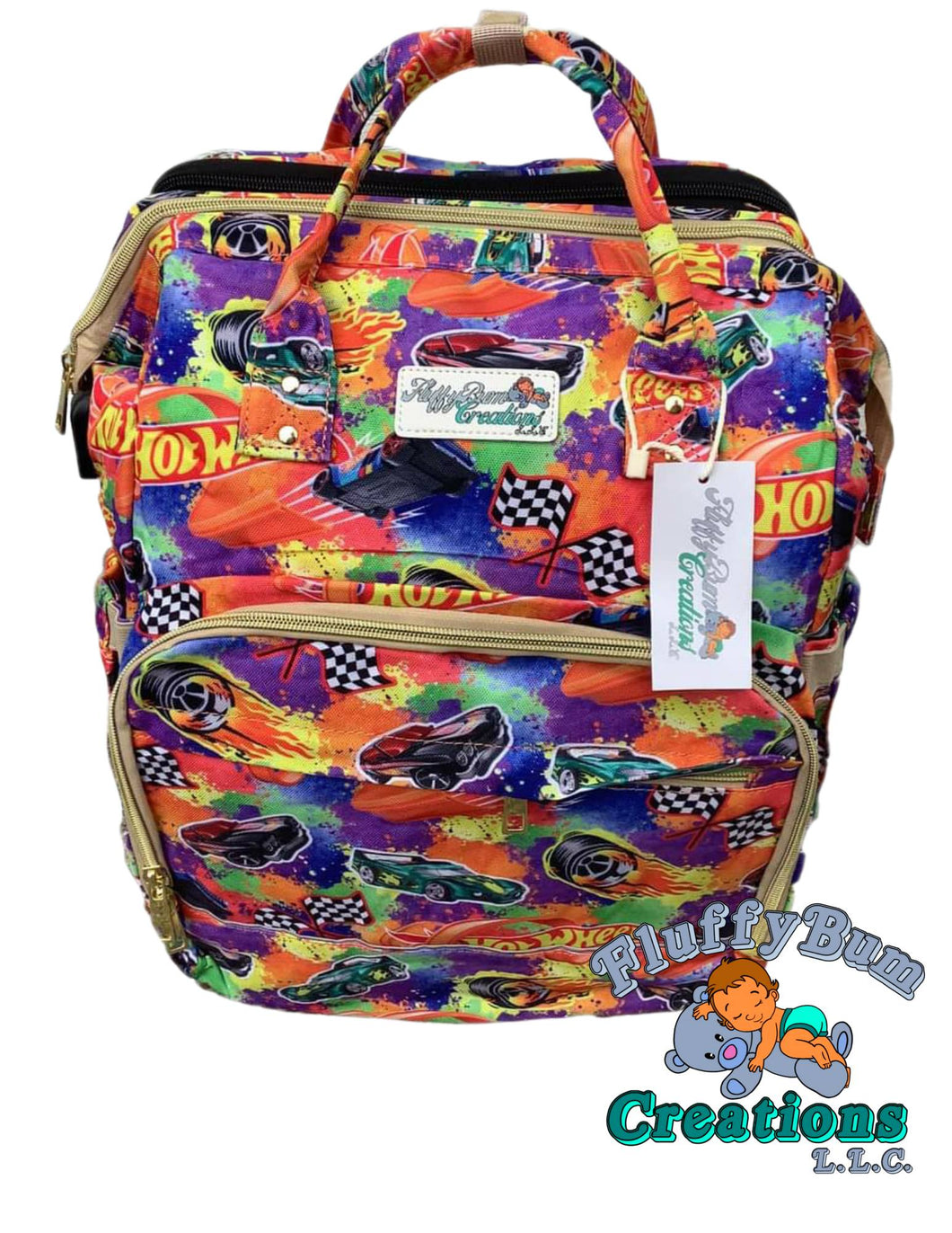 Fast Cars Diaper bag