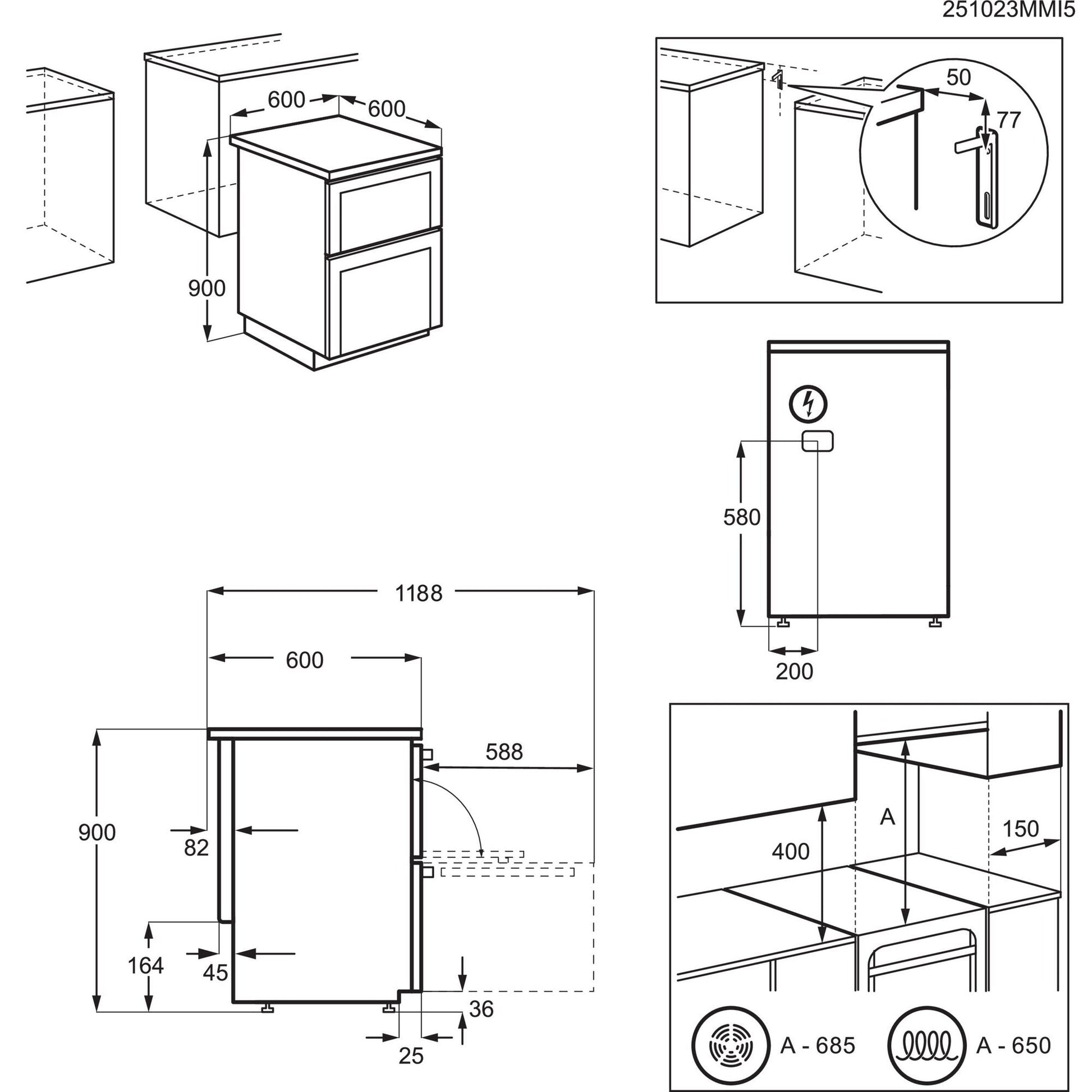 AEG CCB6741ACM 6000 Series Freestanding Ceramic Electric Cooker
