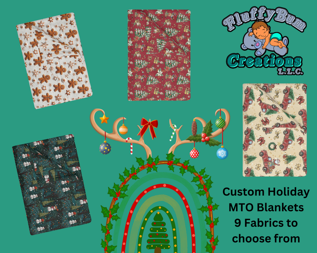 MTO Custom Holiday Print Blankets