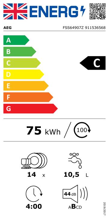 AEG FSS64907Z Full Size Integrated Dishwasher