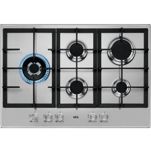 AEG HGB75500SM 5 Burner Stainless Steel Gas Hob