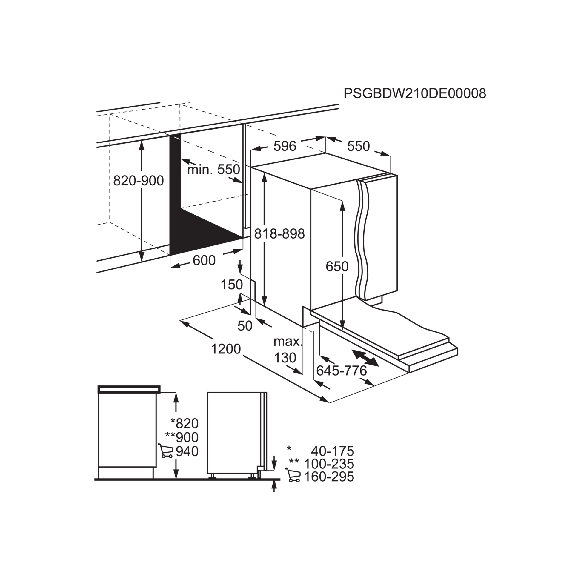 AEG FSS53637Z 6000 Series Integrated Full Size Dishwasher