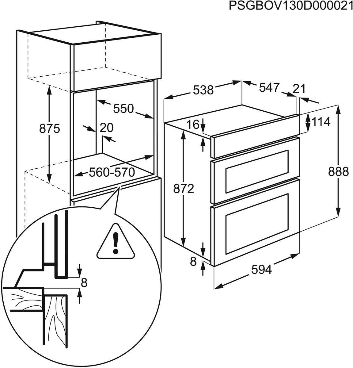 AEG DCB331010M Built In Electric Double Oven