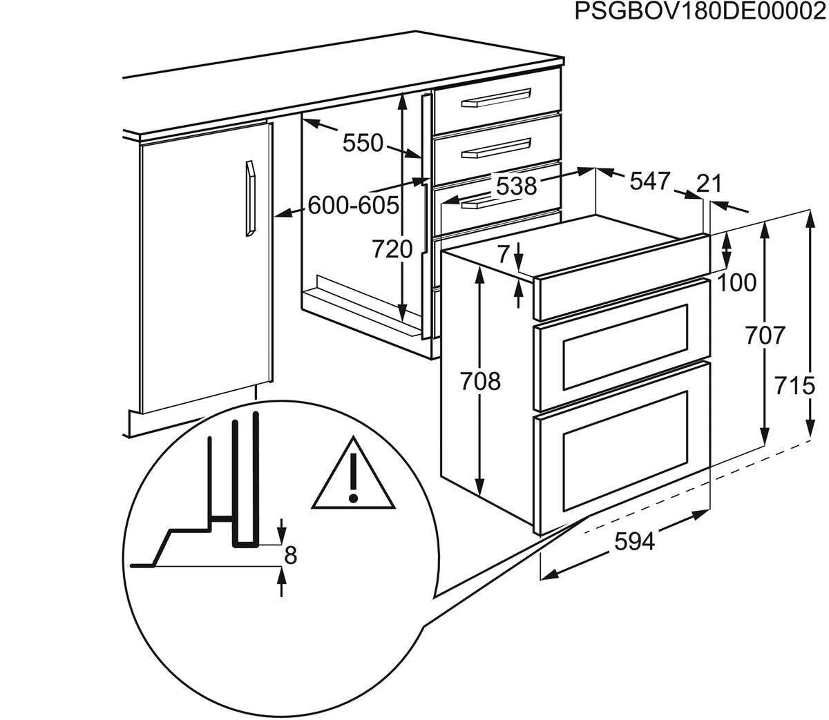 AEG DUB331110M Built Under Electric Double Oven