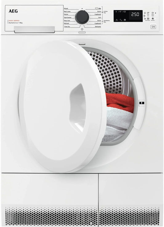 AEG 5000 Series TXC508B2B 8kg White Condenser Tumble Dryer