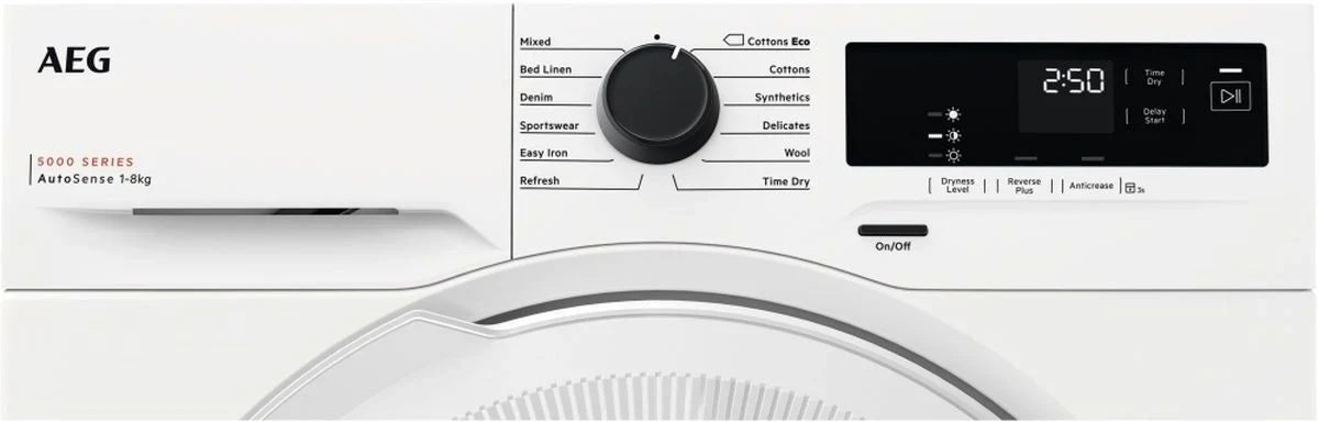 AEG 5000 Series TXH508A4R 8kg White Heat Pump Tumble Dryer