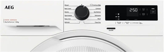 AEG 5000 Series TXH508A4R 8kg White Heat Pump Tumble Dryer