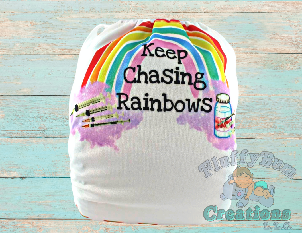 UH-OH Misprinted 
OS Chasing Rainbows Diaper